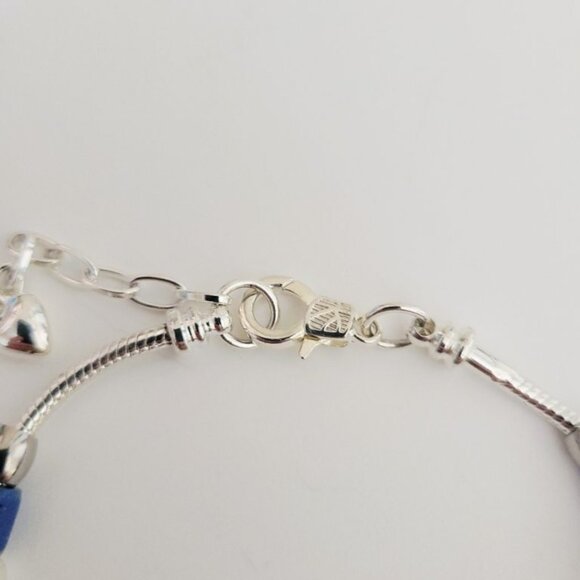 NWT Pandora Style Charm Bracelet Woodland Fringe Snake Serpent Star Rhinestones - Picture 5 of 10